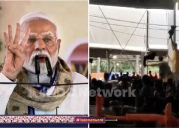 नरेन्द्र मोदी की मोतिहारी रैली में लोगों में लहराए काले झंडे, पुलिस ने तीन को पकड़ा