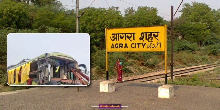 आगरा-लखनऊ एक्सप्रेसवे पर स्लीपर बस पलटी, 15 से अधिक यात्री घायल