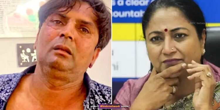 हमलावर और दिल्ली की CM रेखा गुप्ता की तस्वीर