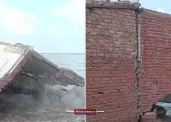 फर्रुखाबाद में गंगा कटान से ग्राम प्रधान का कार्यालय और कई घर गंगा में समाए