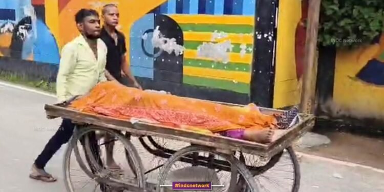 फिरोजाबाद : ठेले पर लाए मरीज की तस्वीर ने फिर उठाए स्वास्थ्य व्यवस्था पर सवाल