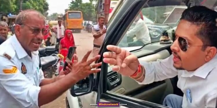 हाथरस में ट्रैफिक सिपाही और बीजेपी एमएलसी के बेटे में भिड़ंत, जानिए पूरी खबर