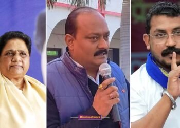 बसपा सुप्रीमो मायावती, सपा सांसद देवेश शाक्य और ASP सुप्रीमो चंद्रशेखर आजाद