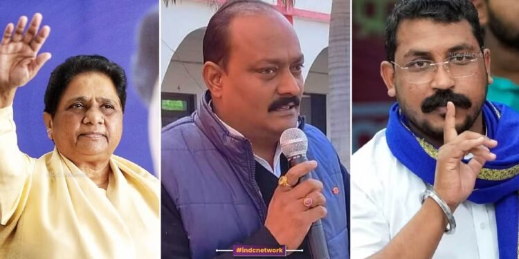 बसपा सुप्रीमो मायावती, सपा सांसद देवेश शाक्य और ASP सुप्रीमो चंद्रशेखर आजाद