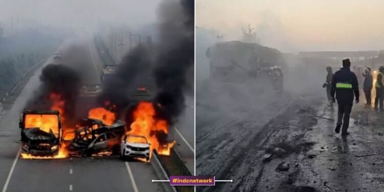 आग लगने से बस बर्बाद