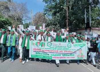 अमेरिका-भारत व्यापार समझौते के विरोध में भारतीय किसान यूनियन  का राष्ट्रपति को ज्ञापन