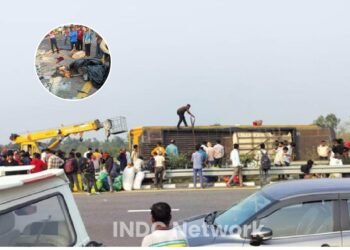 झपकी बनी मौत का कारण, पूर्वांचल एक्सप्रेसवे पर बस हादसे में पांच मृत